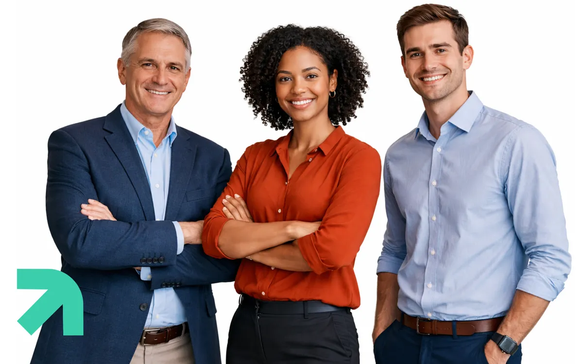 Three property management professionals