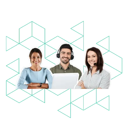 Three remote team members